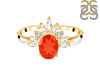 Red Onyx & White Topaz Ring ROX-RR-405.
