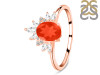 Red Onyx & White Topaz Ring ROX-RR-405.