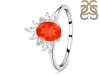 Red Onyx & White Topaz Ring ROX-RR-405.