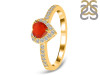 Red Onyx & White Topaz Ring ROX-RR-423.