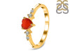 Red Onyx & White Topaz Ring ROX-RR-424.