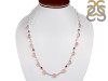 Rose Quartz/Tourmaline/Biwa Pearl Necklace-NJ RSQ-12-4
