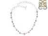 Rose Quartz/Tourmaline/Biwa Pearl Necklace-NJ RSQ-12-5