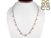 Rose Quartz/Tourmaline/Biwa Pearl Necklace-NJ RSQ-12-5