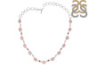 Rose Quartz/Tourmaline/Biwa Pearl Necklace-NJ RSQ-12-6