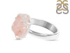 Rose Quartz Rough Ring-R-Size-8 RSQ-2-102