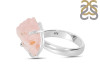 Rose Quartz Rough Ring-R-Size-8 RSQ-2-133