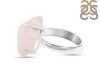 Rose Quartz Rough Ring-R-Size-8 RSQ-2-153