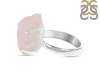 Rose Quartz Rough Ring-R-Size-7 RSQ-2-157