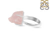Rose Quartz Rough Ring-R-Size-7 RSQ-2-160