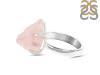Rose Quartz Rough Ring-R-Size-7 RSQ-2-176