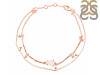 Rose Quartz  Raw Crystal & White Topaz Bracelet RSQ-RDB-168.
