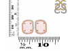 Rose Quartz Raw Crystal & White Topaz Stud Earring RSQ-RDE-1255.
