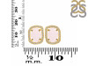 Rose Quartz Raw Crystal & White Topaz Stud Earring RSQ-RDE-1255.
