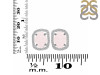 Rose Quartz Raw Crystal & White Topaz Stud Earring RSQ-RDE-1255.