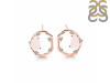 Rose Quartz Raw Crystal & White Topaz Stud Earring RSQ-RDE-1461.