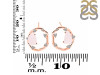 Rose Quartz Raw Crystal & White Topaz Stud Earring RSQ-RDE-1461.