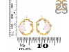 Rose Quartz Raw Crystal & White Topaz Stud Earring RSQ-RDE-1461.