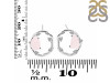Rose Quartz Raw Crystal & White Topaz Stud Earring RSQ-RDE-1461.