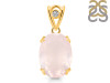 Rose Quartz Pendant RSQ-RDP-744-V-LOOP.