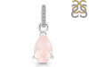 Rose Quartz & White Topaz Pendant RSQ-RDP-757-CZ.