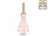 Rose Quartz & White Topaz Pendant RSQ-RDP-757-CZ.