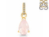 Rose Quartz & White Topaz Pendant RSQ-RDP-757-CZ.