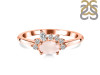 Rose Quartz & White Topaz Ring RSQ-RDR-2418.