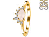 Rose Quartz & White Topaz Ring RSQ-RDR-2418.