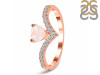 Rose Quartz & White Topaz Ring RSQ-RDR-2749.
