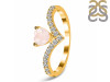 Rose Quartz & White Topaz Ring RSQ-RDR-2749.