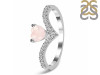 Rose Quartz & White Topaz Ring RSQ-RDR-2749.