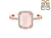 Rose Quartz & White Topaz Ring RSQ-RDR-3071.