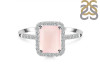Rose Quartz & White Topaz Ring RSQ-RDR-3071.