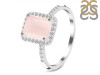 Rose Quartz & White Topaz Ring RSQ-RDR-3071.