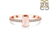 Rose Quartz & White Topaz Ring RSQ-RDR-3118.