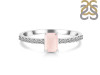 Rose Quartz & White Topaz Ring RSQ-RDR-3118.