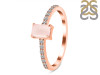 Rose Quartz & White Topaz Ring RSQ-RDR-3118.