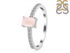 Rose Quartz & White Topaz Ring RSQ-RDR-3118.