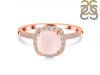 Rose Quartz & White Topaz Ring RSQ-RDR-3119.