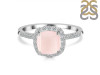 Rose Quartz & White Topaz Ring RSQ-RDR-3119.