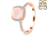 Rose Quartz & White Topaz Ring RSQ-RDR-3119.