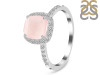 Rose Quartz & White Topaz Ring RSQ-RDR-3119.