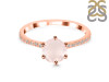 Rose Quartz & White Topaz Ring RSQ-RDR-3140.