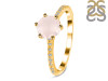 Rose Quartz & White Topaz Ring RSQ-RDR-3140.