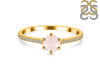 Rose Quartz & White Topaz Ring RSQ-RDR-3143.