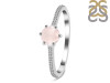 Rose Quartz & White Topaz Ring RSQ-RDR-3143.