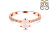 Rose Quartz & White Topaz Ring RSQ-RDR-3144.