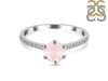 Rose Quartz & White Topaz Ring RSQ-RDR-3144.