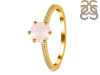 Rose Quartz & White Topaz Ring RSQ-RDR-3144.